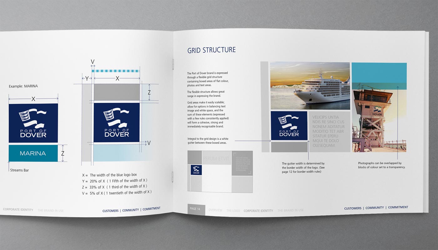 Port of Dover Brand Guidelines - Grid Structure