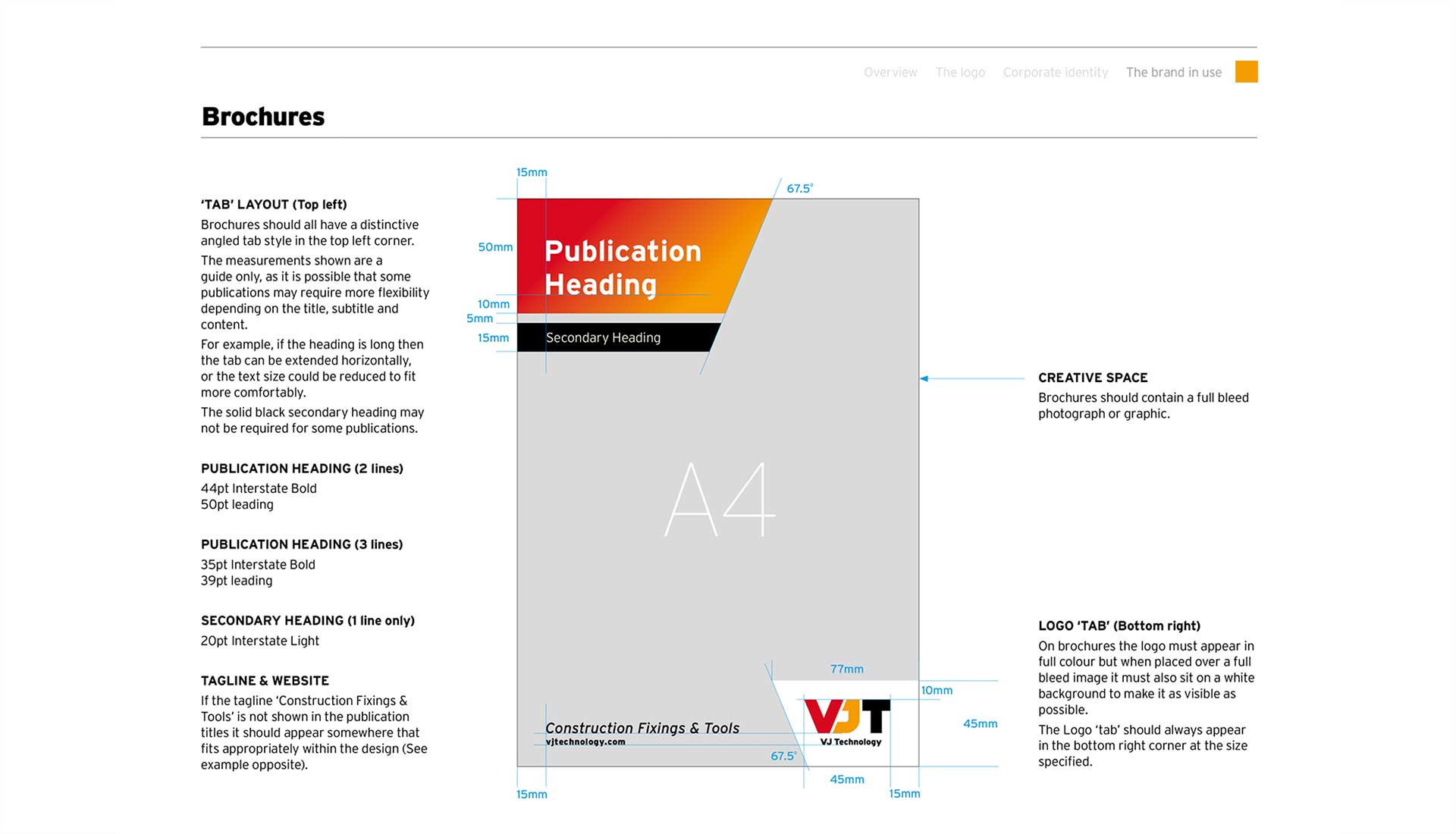 VJ Technology Brand Guidelines Brochures two